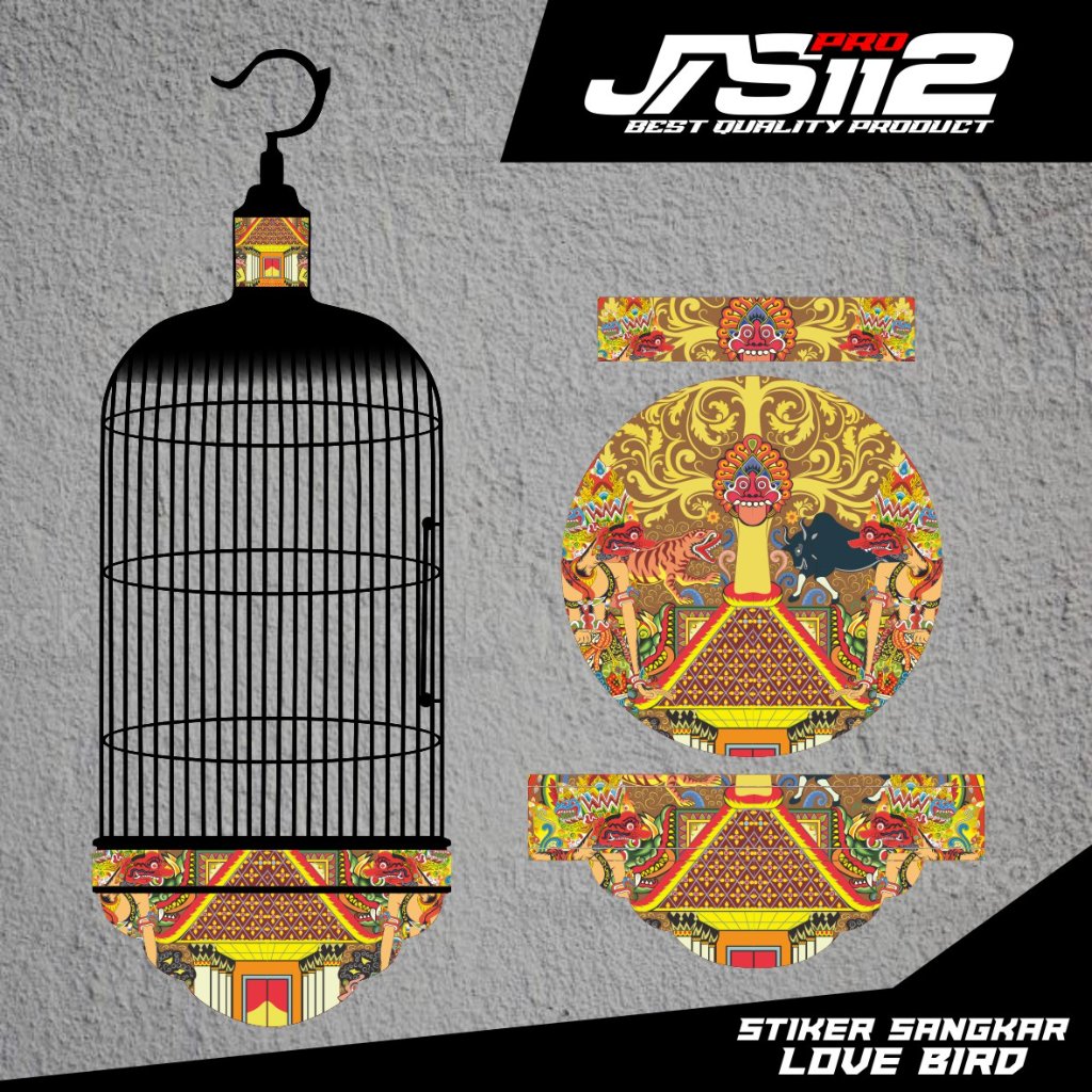BIRD CAGE สติ๊กเกอร์ติดผนัง BIRD CAGE สติ๊กเกอร์ LOVE BIRD CAGE สติ๊กเกอร์