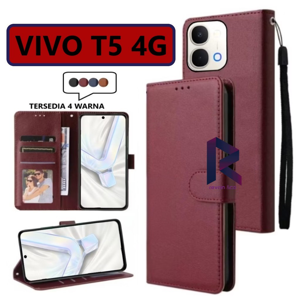 VIVO T5 4G FLIP WALLET LEATHER PREMIUM LEATHER OPEN-CLOSE FLIP CASE VIVO T5 4G