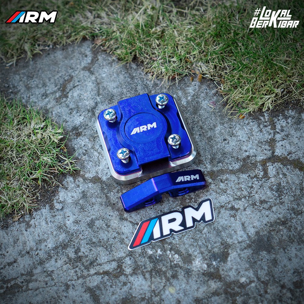 ARM ARUMI PACKAGE RETAINER TANK FLOAT MIO SMILE SPORTY SOUL FINO + FULL CNC RETAINER CABLE CLAMP