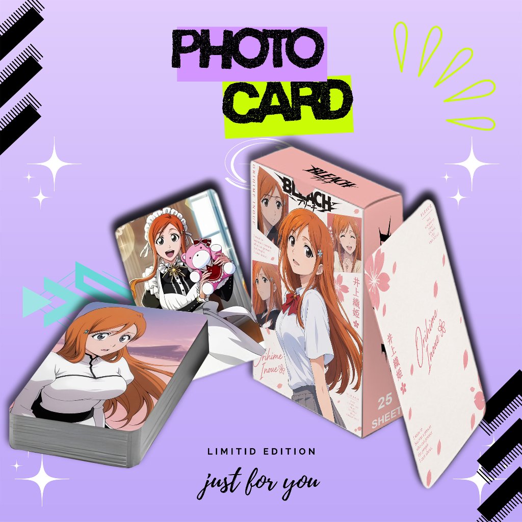ใหม่ล่าสุดชุดโฟโต้การ์ด ORIHIME INOUE ANIME BLEACH PREMIUM IS 25 แผ่นฟรีกล่อง