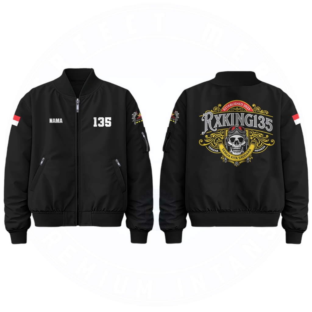 Rx King 135 Bomber Jacket All We Brother Custom Name Taslan Material