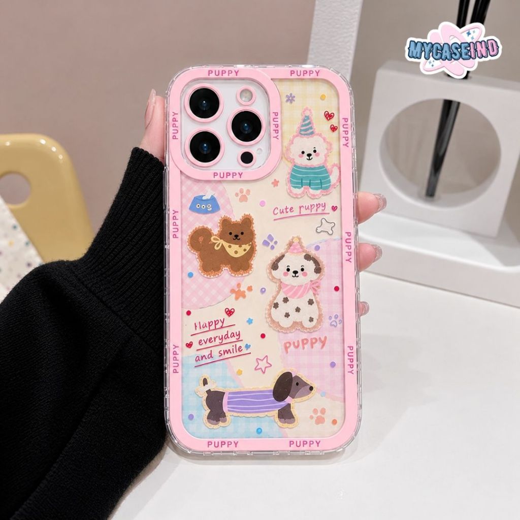 [MYCASEIND] CUTE FLORAL CAT & DOG Angel Eye Printing case vivo y36 y27 4g 5g v27e y17s v27 v29e y28 
