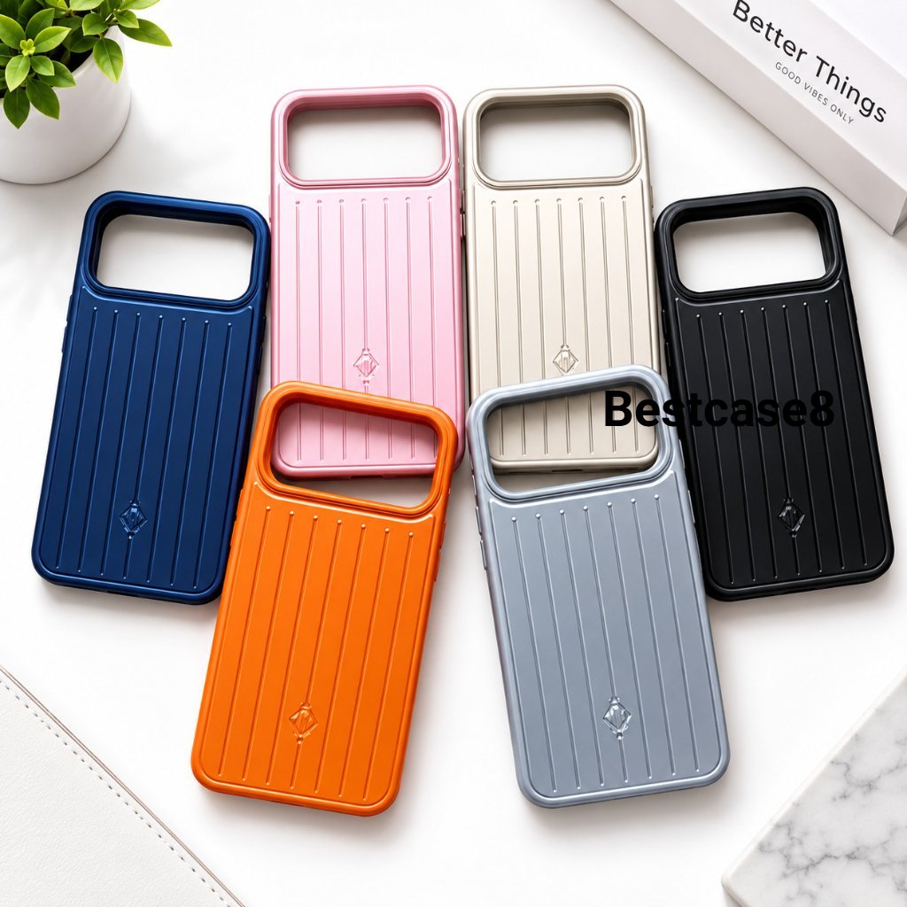 BESTCASE8 - เคสกระเป๋าเดินทาง R Koper Hard Case คลุมทั้งหมด TPU Casing iPhone 17 Pro / 17 Pro Max