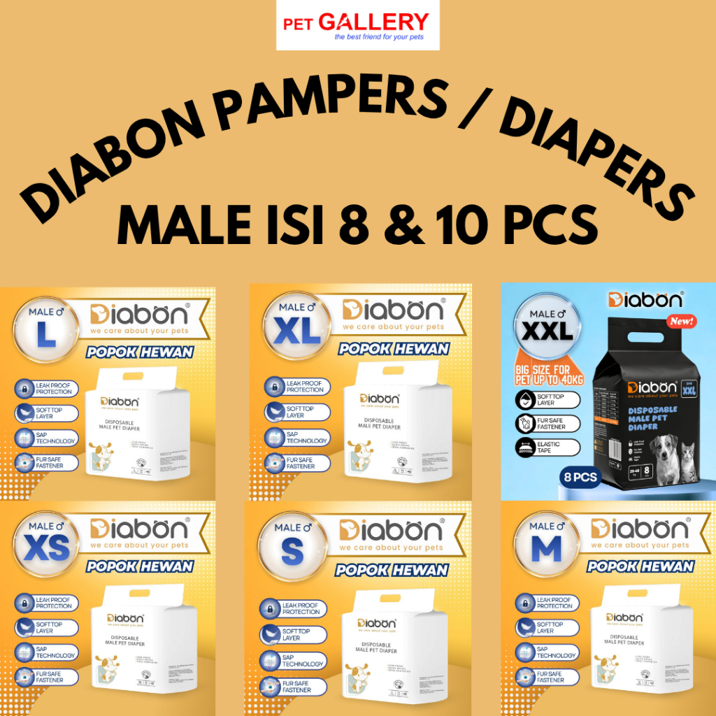 DIABON DIAPERS / PAMPERS / DIAPERS สําหรับผู้ชายและแมว
