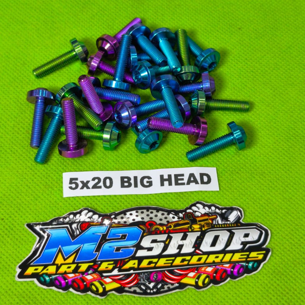 M5X20 BIGHEAD TITANIUM BOLT 8 THREAD 2CM LENGTH 8 THREAD TITANIUM BOLT