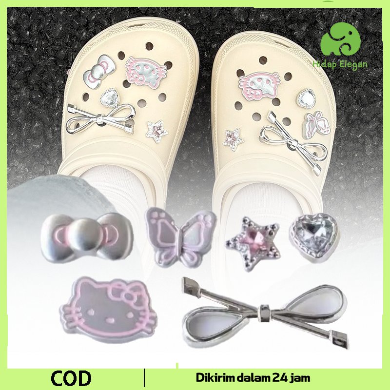 DIY Matching Frog Sandal Accessories Crocs Hellokitty Sandal Clips Crocs Decorative Universal Sandal