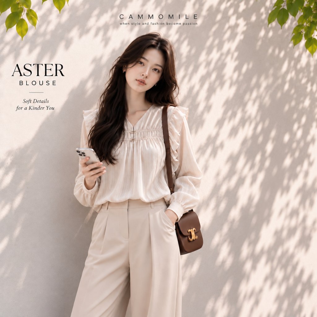 CAMOMILE Aster เสื้อเบลาส์แขนยาว 2307043