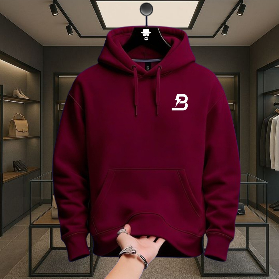 ใหม่ Cool Logo Hoodie B Flash White Distro Unisex วัสดุนุ่มและ Cool