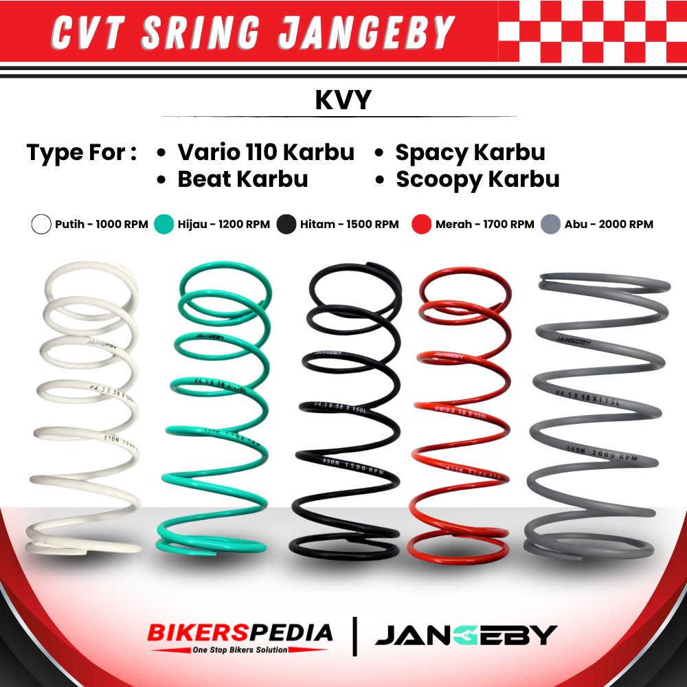 JANGGEBY PER CVT BEAT SCOOPY CARBON SPACY CARBON VARIO 110 คาร์บอน 1000RPM-2000RPM CVT SPRING