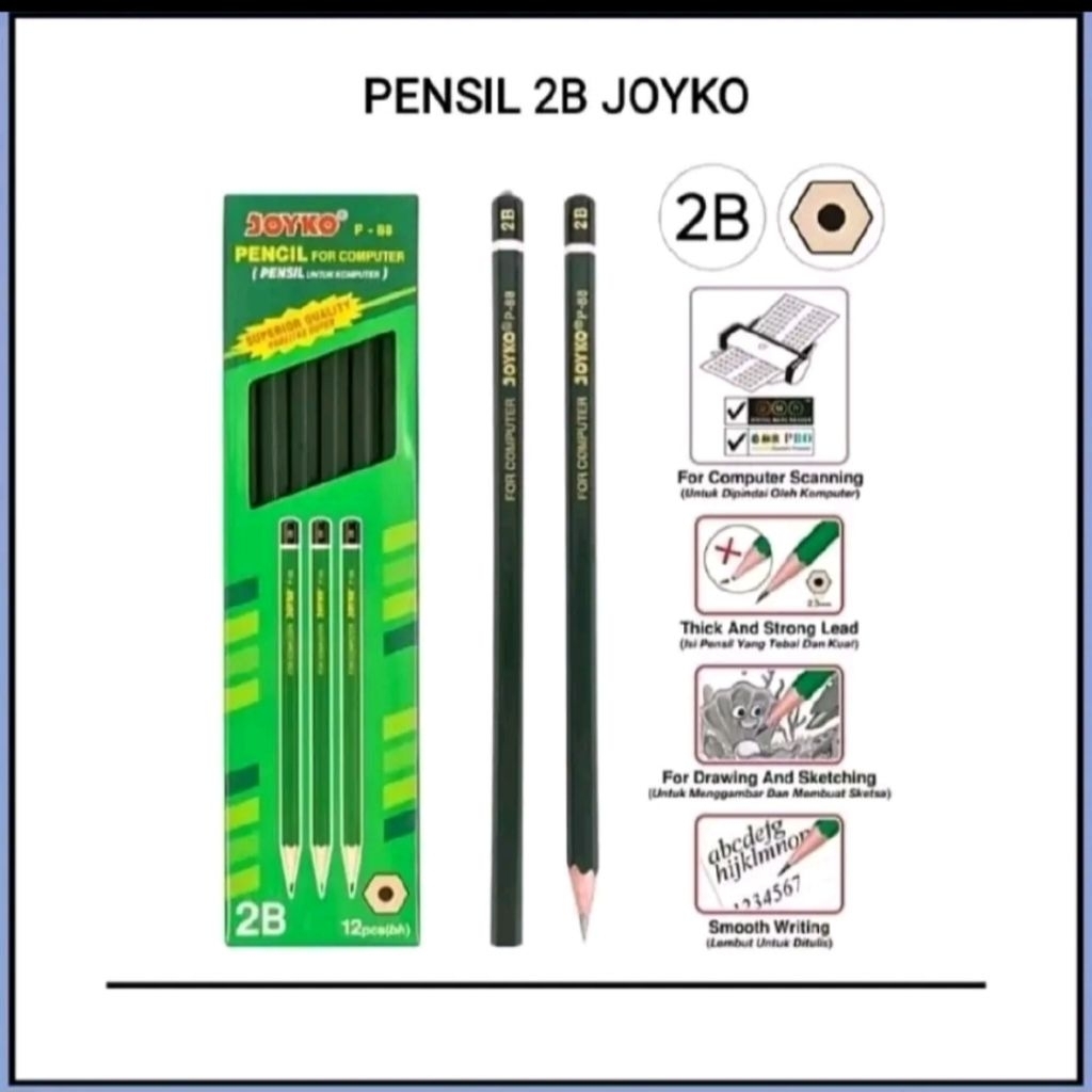 ดินสอ Joyko 2B P88 1 แพ็ค