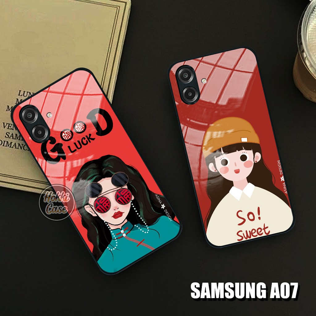 เคสโทรศัพท์ HP Samsung A07 - เคส Samsung A07 Glass Softcase - เคสโทรศัพท์ Samsung A07 - ซิลิโคนสําหร