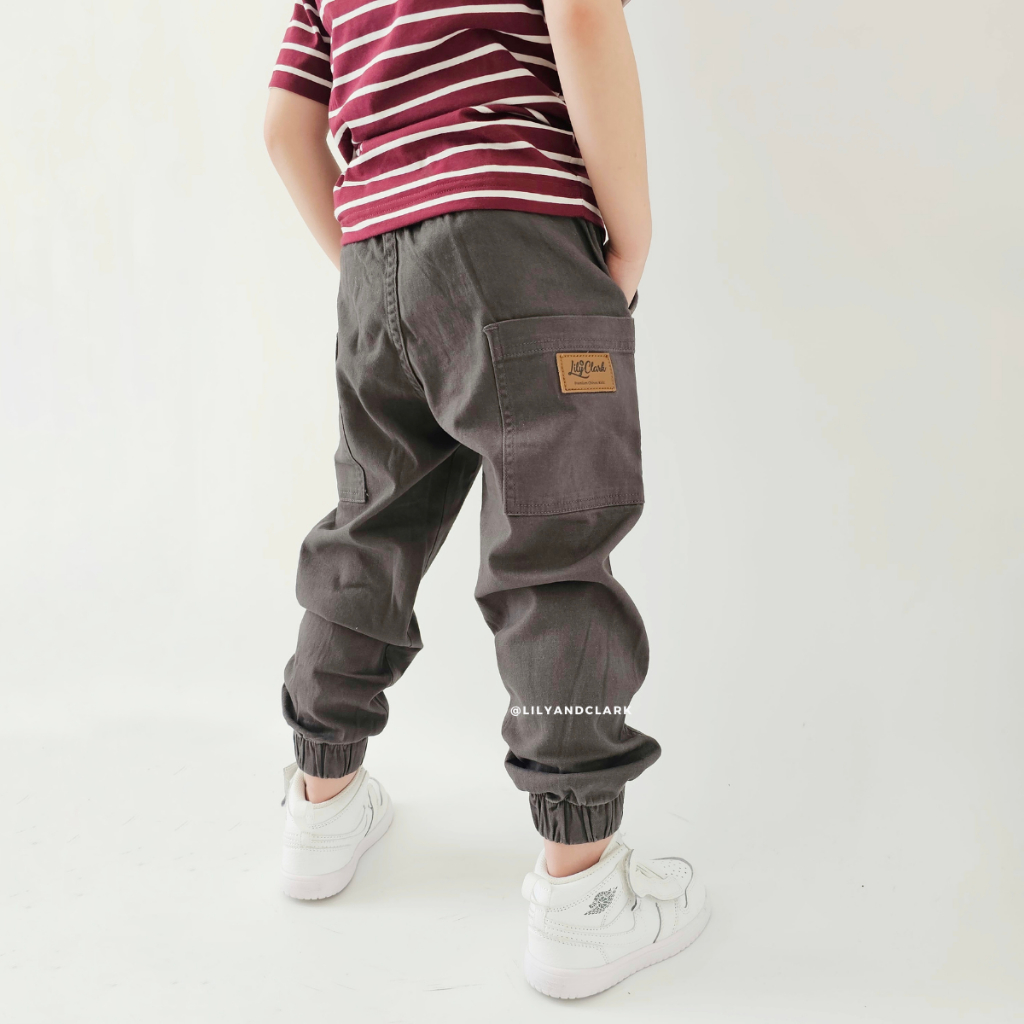 LILY AND CLARK กางเกงจ็อกเกอร์เด็ก Baggy สีเทา CBJ03