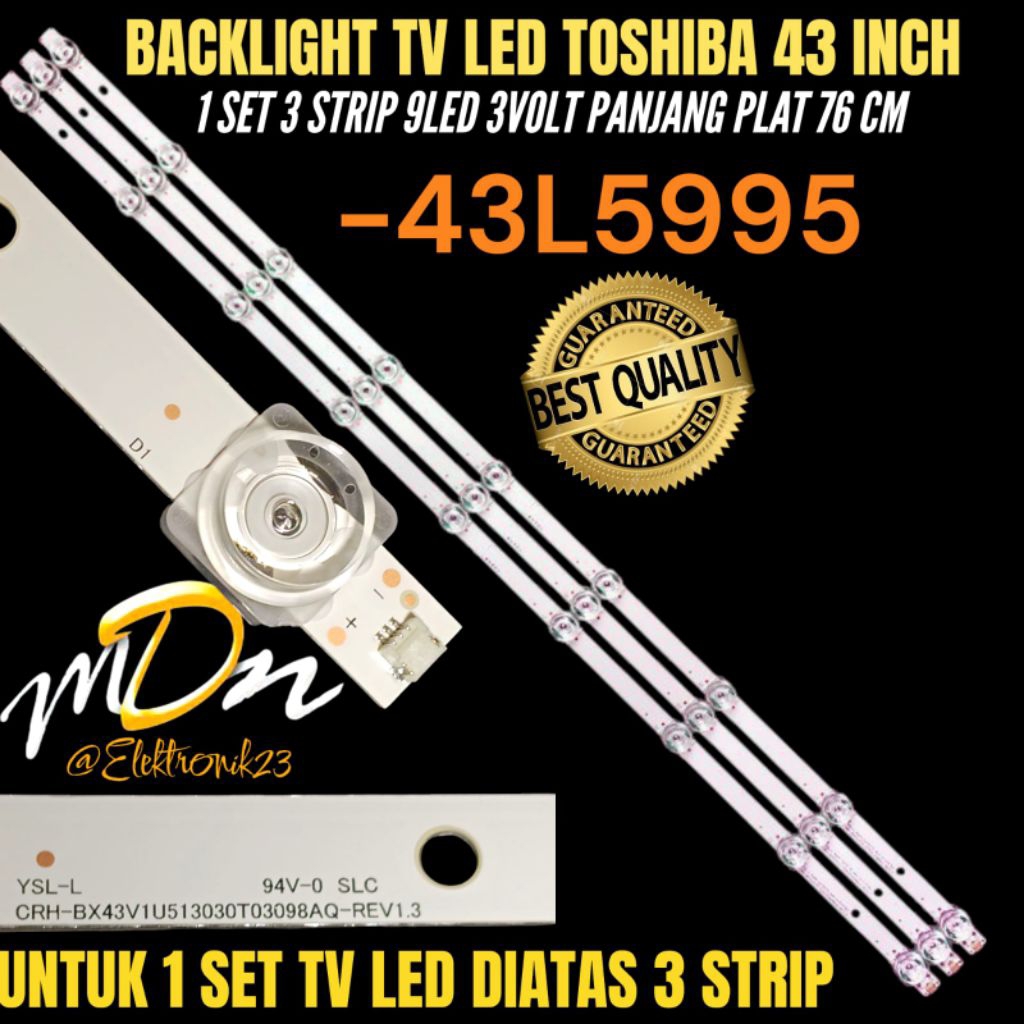 TOSHIBA 43 INCH LED TV BACKLIGHT 43L595 43 INCH TV BACKLIGHT