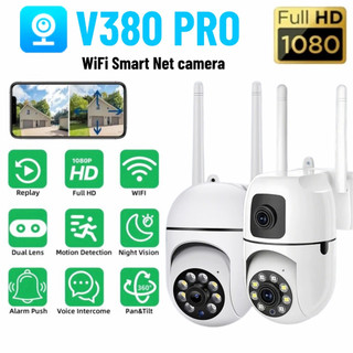 CCTV Kamera  5MP 1080P v380pro IP66 waterproof terhubung dengan dan berputar 360° secara otomatis melacak kamera visual anti pencurian rumah malam sambung ke hp v380 pro jarak camera