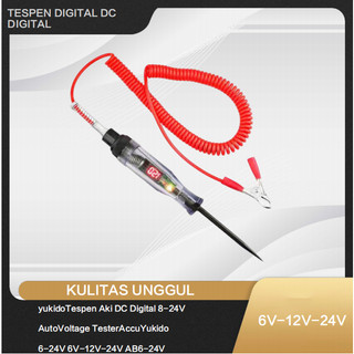 Tespen Digital Dc Digital 8-24V Auto Voltage Tester Accu - AB6-24V Bisa Buat Motor Mobil YUKIDO YY106