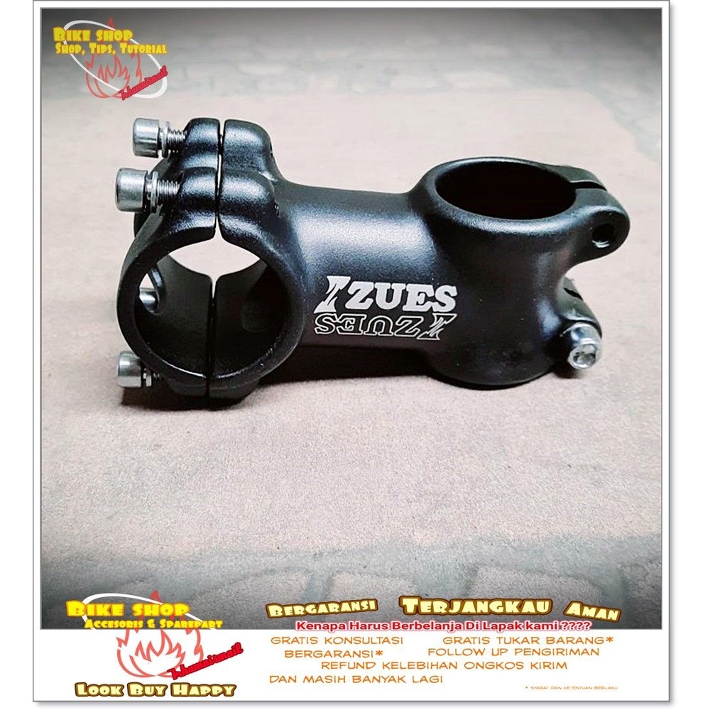 STEM MTB ZUES 6.5 ซม. 31.8 สีดํา จักรยานเสือภูเขา MTB FIXIE BIKE SPARE PARTS