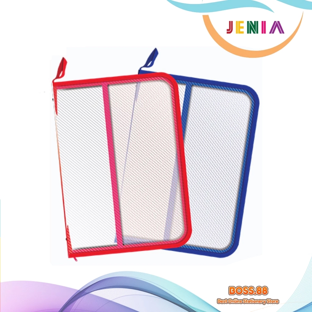 JENIA F4 PLAIN NET ZIPPER BAG (1 ชิ้น)