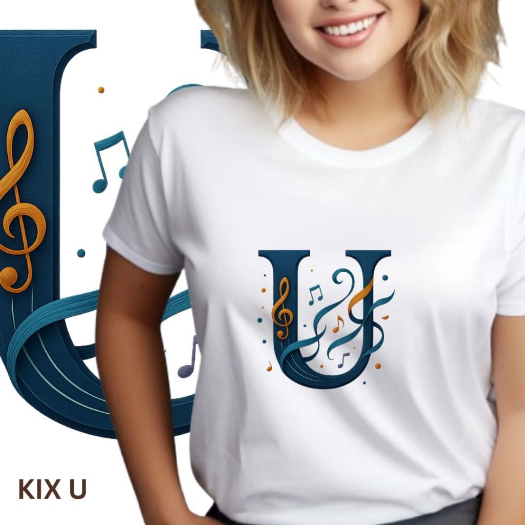 3DHY KIX U - KIX W ALPHABET เสื้อยืด A - Z 3D TSHIRT DISTRO TOP สําหรับผู้ชายและผู้หญิงออกแบบสกรีนแบ