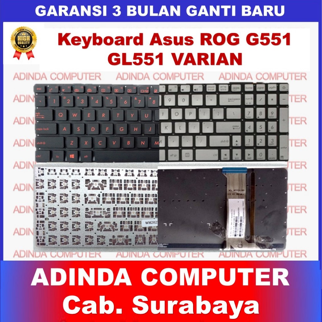 Asus ROG G551 G551JX G58 G58VW ZX50 FZ50JX G771 GL752 GL752V GL752VW GL771 N551 N552 N552J N752