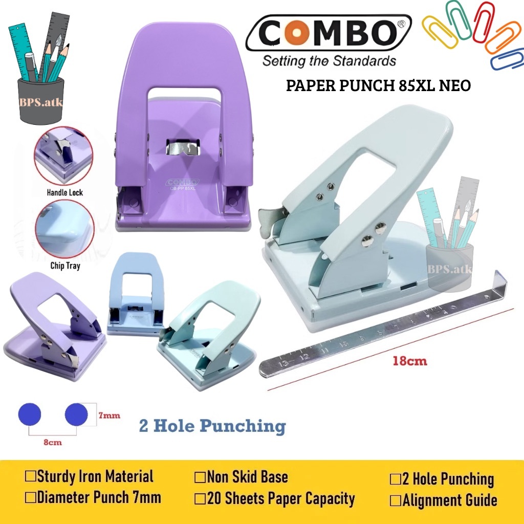 (1 ชิ้น) COMBO Large Paper Punch / Paper Punch 85 XL NEO Large Pastel Color Paper Punch