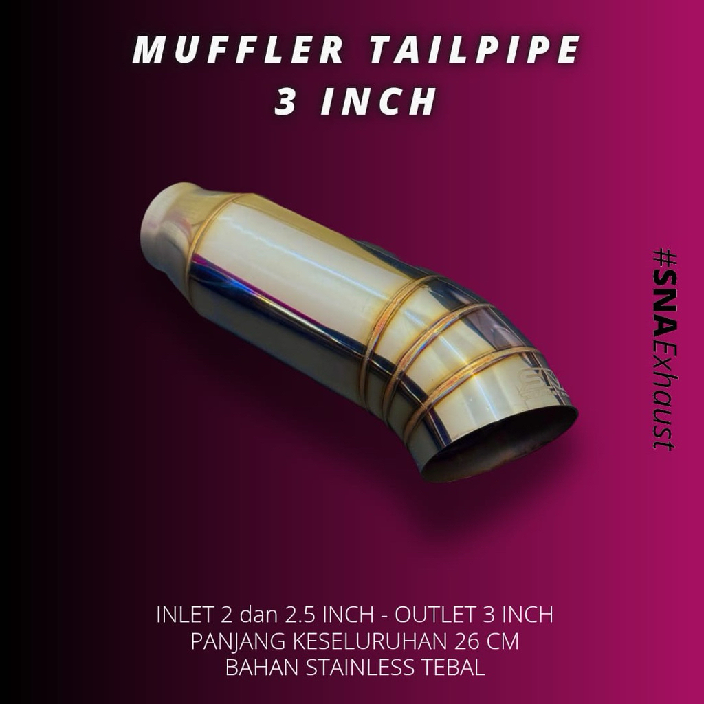 MUFFLER TAILPIPE RACING EXHAUST STAINLESS SNA EXHAUST