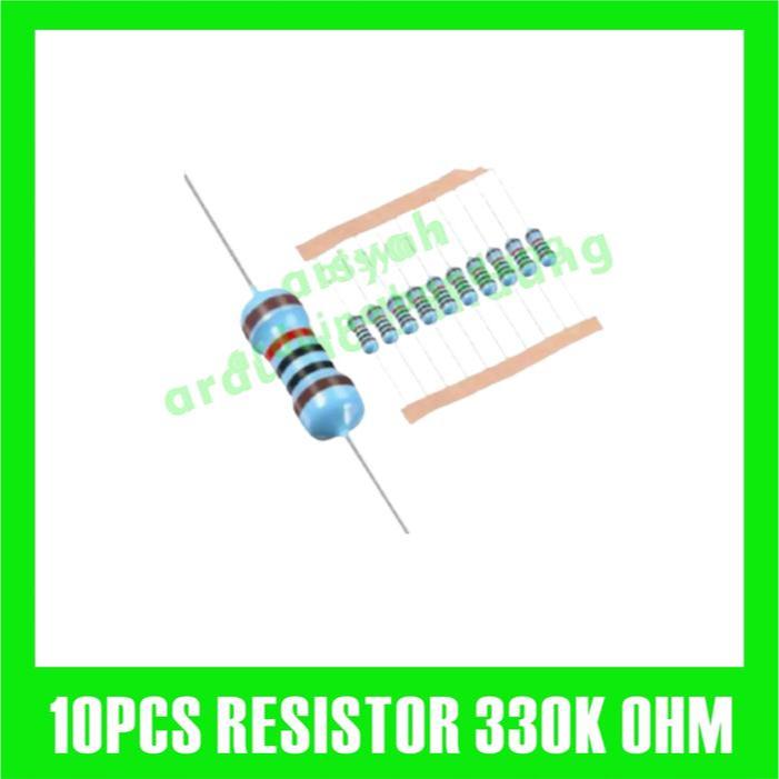 10X RESISTOR 330K 330K OHM 1/4W 1% ฟิล์มโลหะ