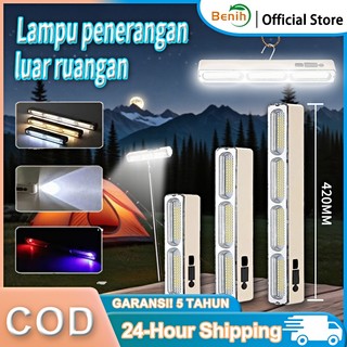 Benih Lampu LED Emergency Garansi 5 Tahun 400W Portable Baterai 6000mAh 5 Mode Cahaya Tahan 20 Jam COD 24 Jam Pengiriman