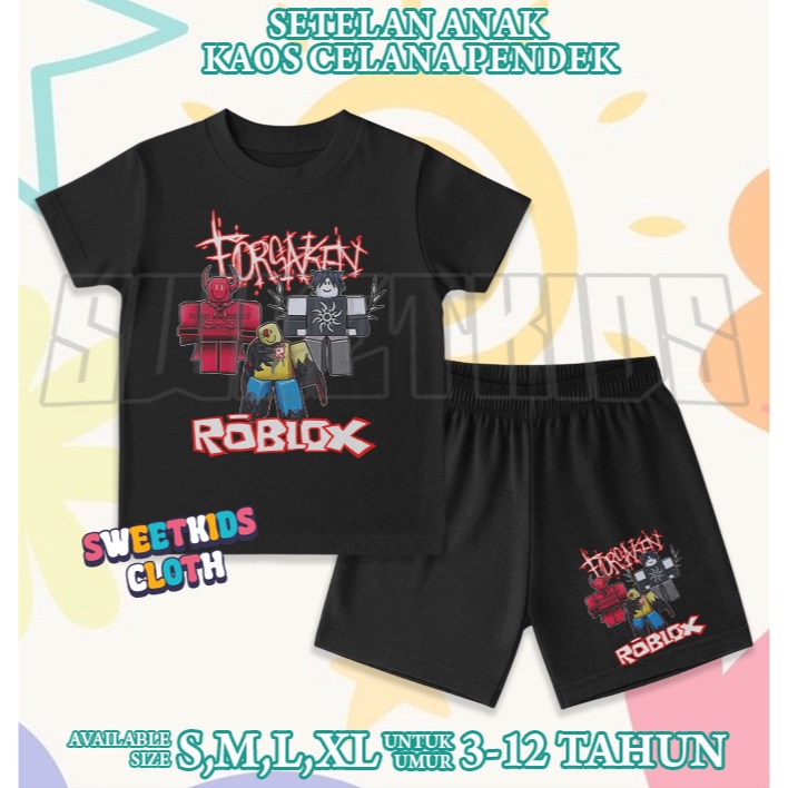 Roblox Forsaken Coolkid Two Time Character Kids T-Shirt Set / Roblox Coolkid Two Time Forsaken Kids 