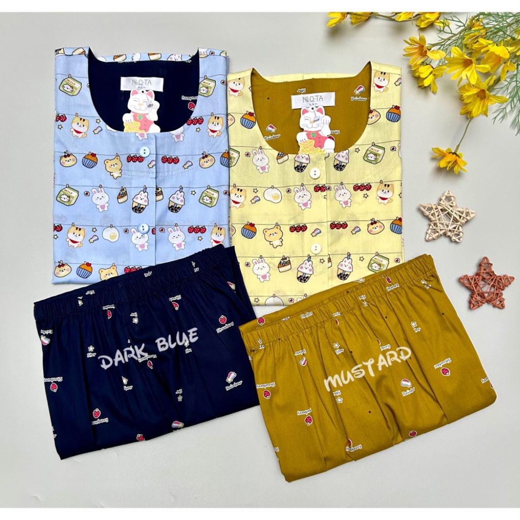 NIKTA PAJAMAS / THE CUTEST LAUNDRY / CHILDRENS PAJAMAS / COOL PAJAMAS / ผู้ใหญ่ / COUPLE PAJAMAS