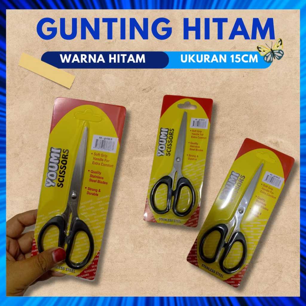 Youmi AK-GH165B กรรไกร 6" / กรรไกรอเนกประสงค์ 15X6 สแตนเลส คมและป้องกันสนิม 6 INC
