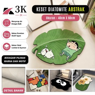 (3K Surabaya) Keset Kamar Mandi/ Karet Menyerap Air /Cepat Kering /Keset DIATOMITE 40x60CM