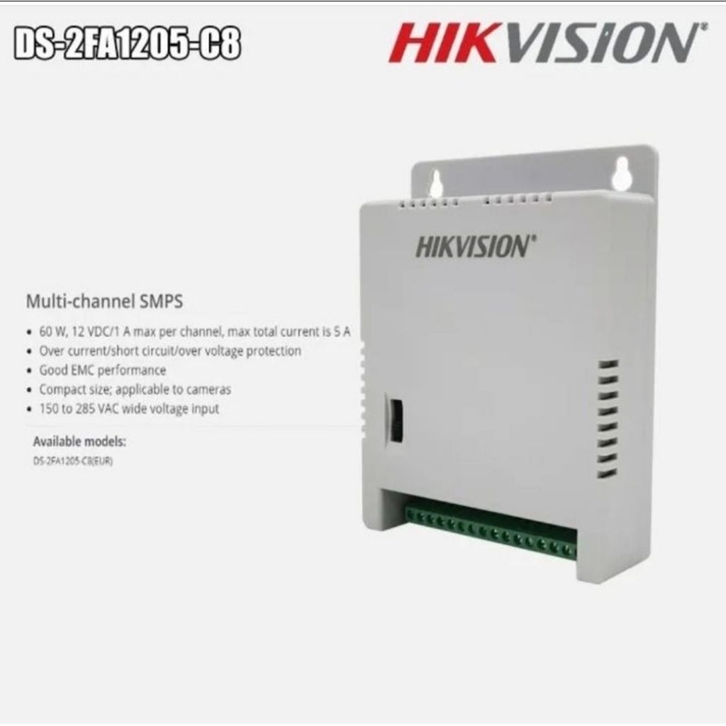 พาวเวอร์ซัพพลาย Hikvision DS-2FA1205-C8 8CH