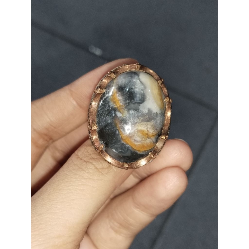 แหวนหินคอรัลนูกัส 24B17Bu9mm