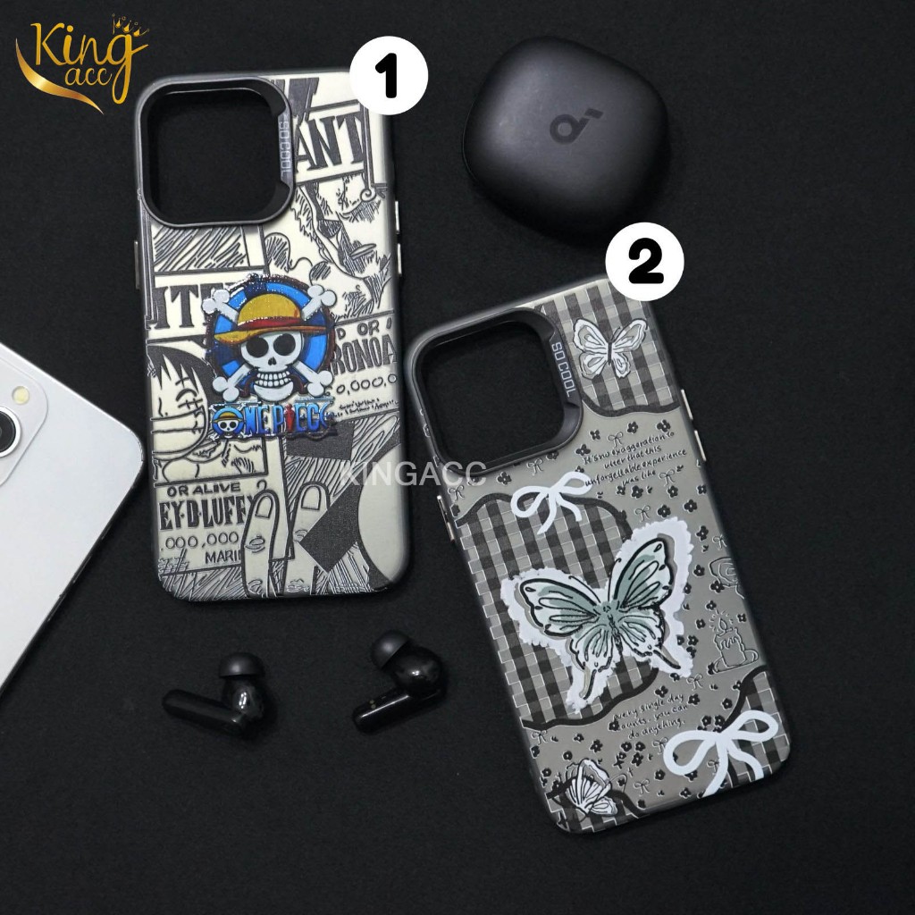 HP Hard Soft Case Hologram Black สําหรับ Realme Phone Type - IMC 05