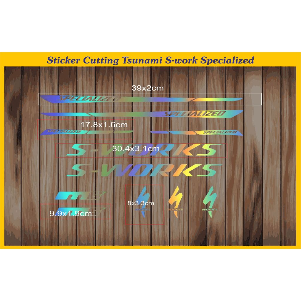 สติ๊กเกอร์ S WORKS CUTTING สติ๊กเกอร์ SWORKS พิเศษ MTB