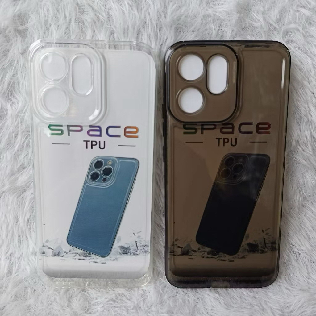 Softcase Clear Space Oppo reno 14F 5G เคสซิลิโคน Space โปร่งใสหนา 2.1 มม. + กล้อง protec pro