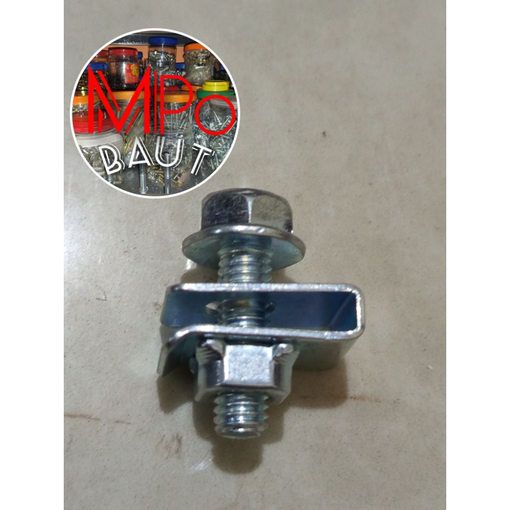 2 ชุด M6 CLIPS & 10 BOLTS, 2 ซม.LENGTH, M6*20ML FLANGE BOLTS และ M6 NUT CLIPS, รถ & MOTORCYCLE WINDE