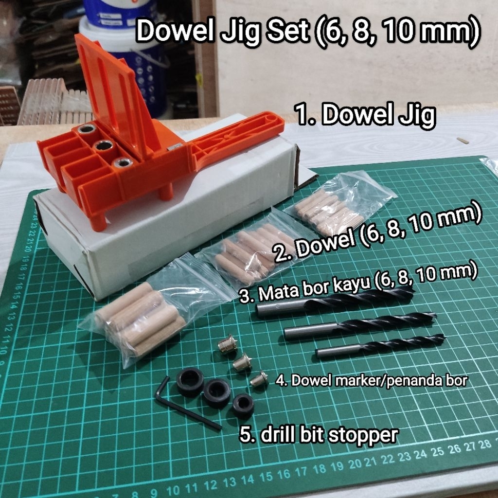 Ikura Pocket Hole Jig Set Dowel Set