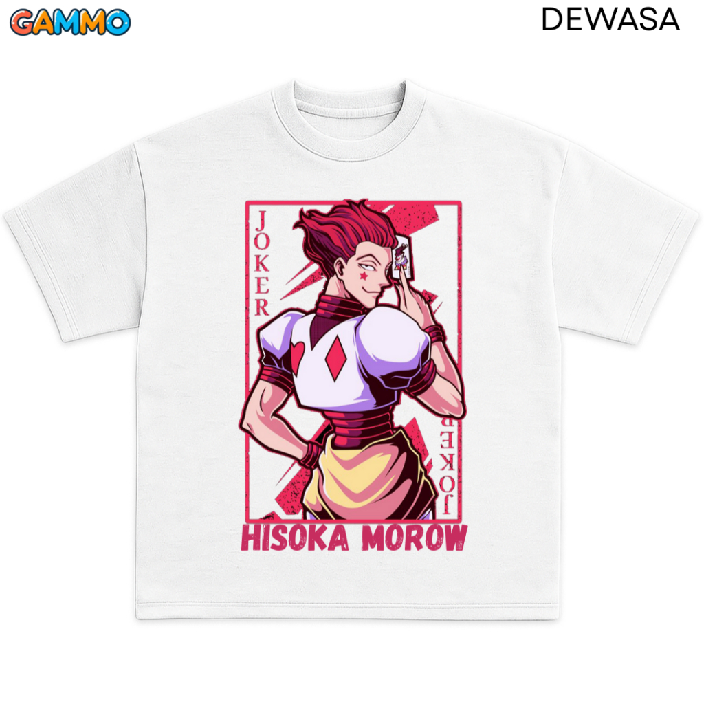 Hunter X Hunter Hisoka Morow เสื้อยืดสําหรับผู้ใหญ่สําหรับผู้ชายและผู้หญิง