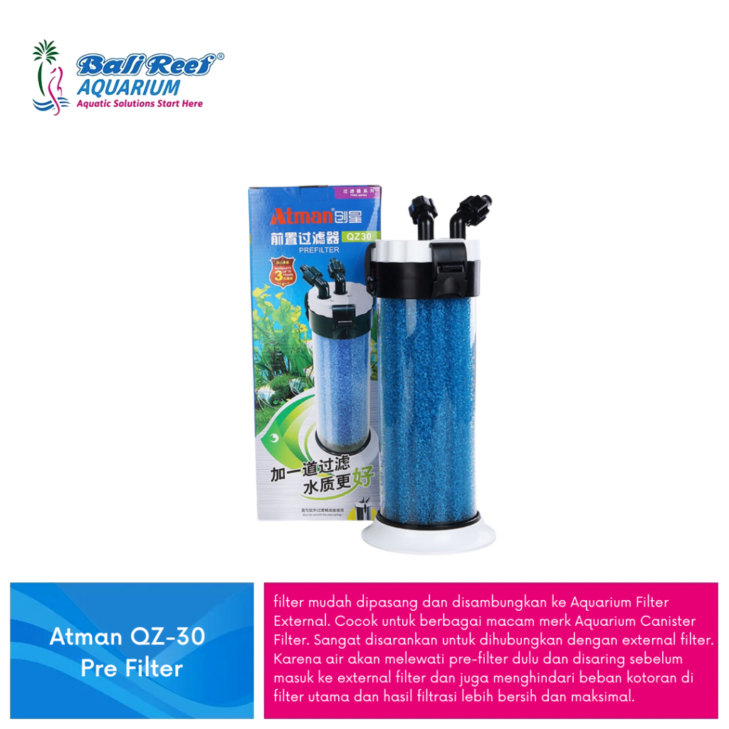 Atman QZ-30 Pre Filter Canister สําหรับ AT3335 S3336S 3337S 3338S 3339S