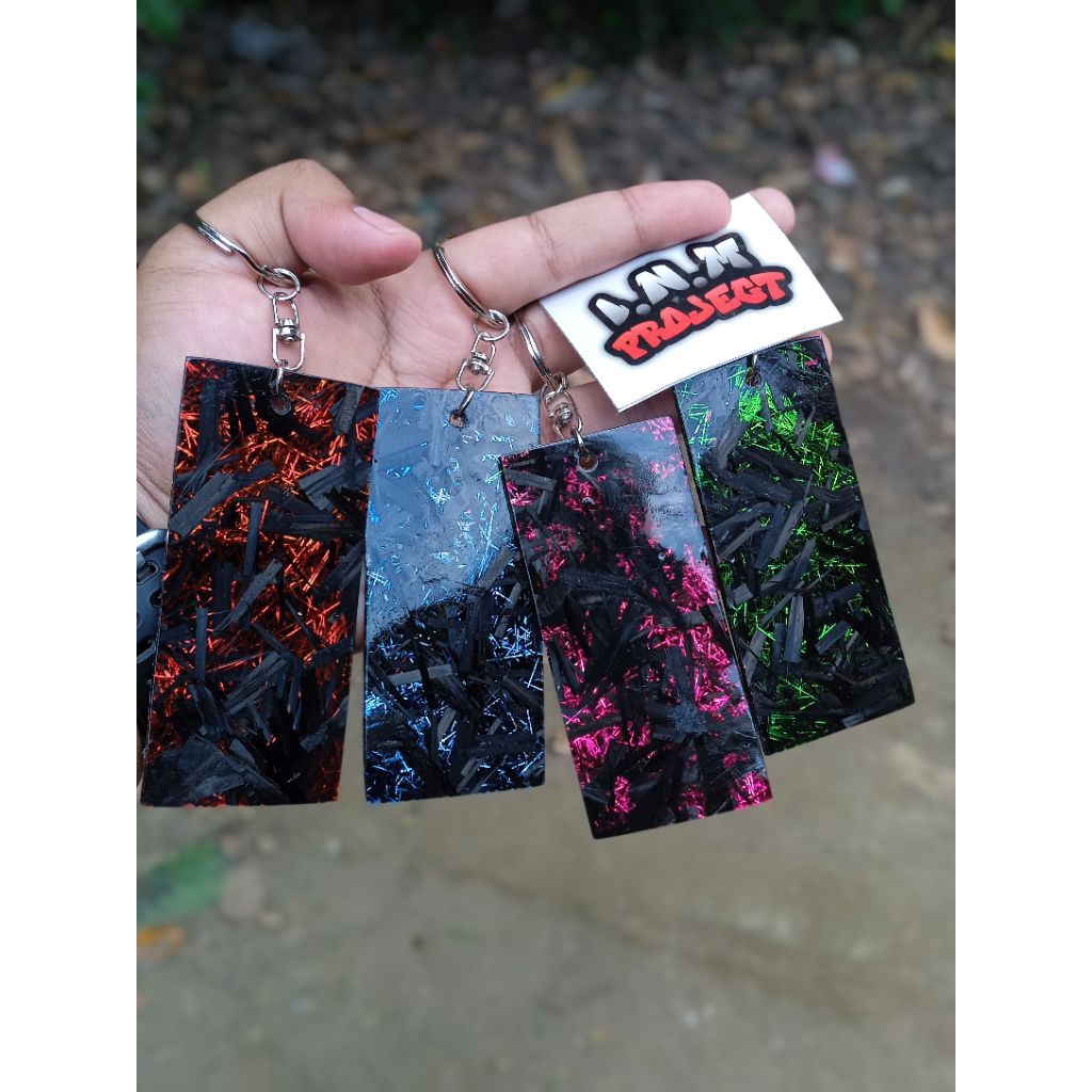 GANTUNGAN CUSTOM ROUND LOGO/KEYCHAIN (HANDLE) คาร์บอนลืม/CUSTOM KEYCHAIN (BONUS STICKER)