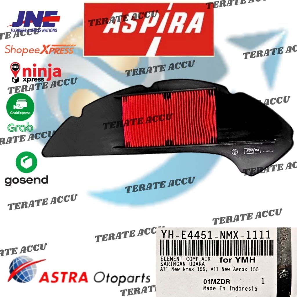 ASPIRA Astra Ototpart Original NMX กรองอากาศ All New Nmax 155, All New Aerox 155