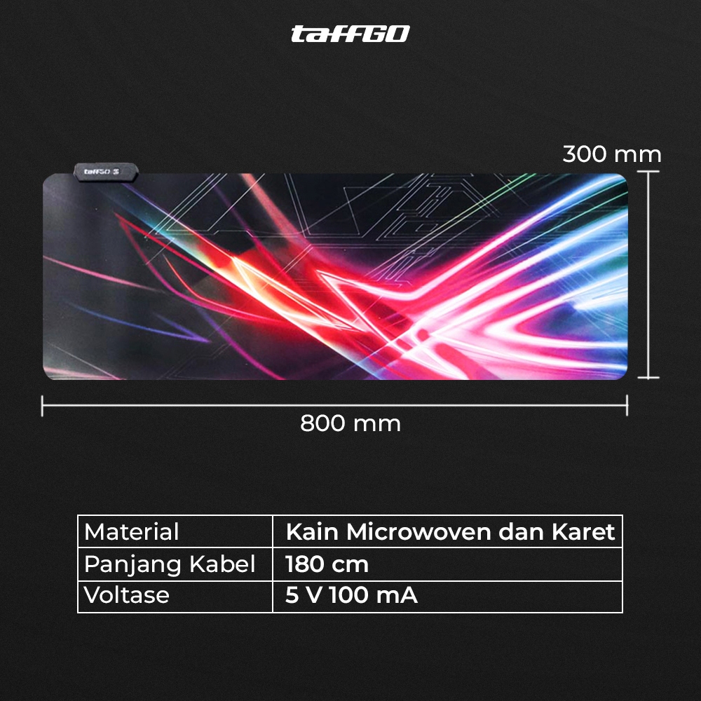 CAHAYA PM77-GMS Illuminated ROG Gaming Mouse RGB ไฟ LED COOL 800x300x4mm Soft Mat วัสดุพรีเมี่ยม
