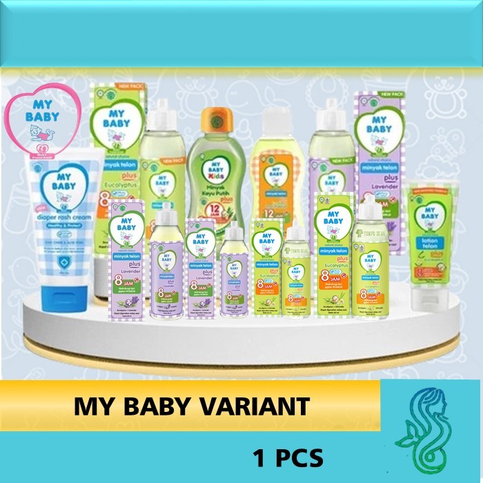 UNGU HIJAU My Baby Telon Oil Plus ยูคาลิปตัส 8 ชั่วโมง, สีเขียวลาเวนเดอร์/สีม่วง 30,60,90,150ML ป้อง