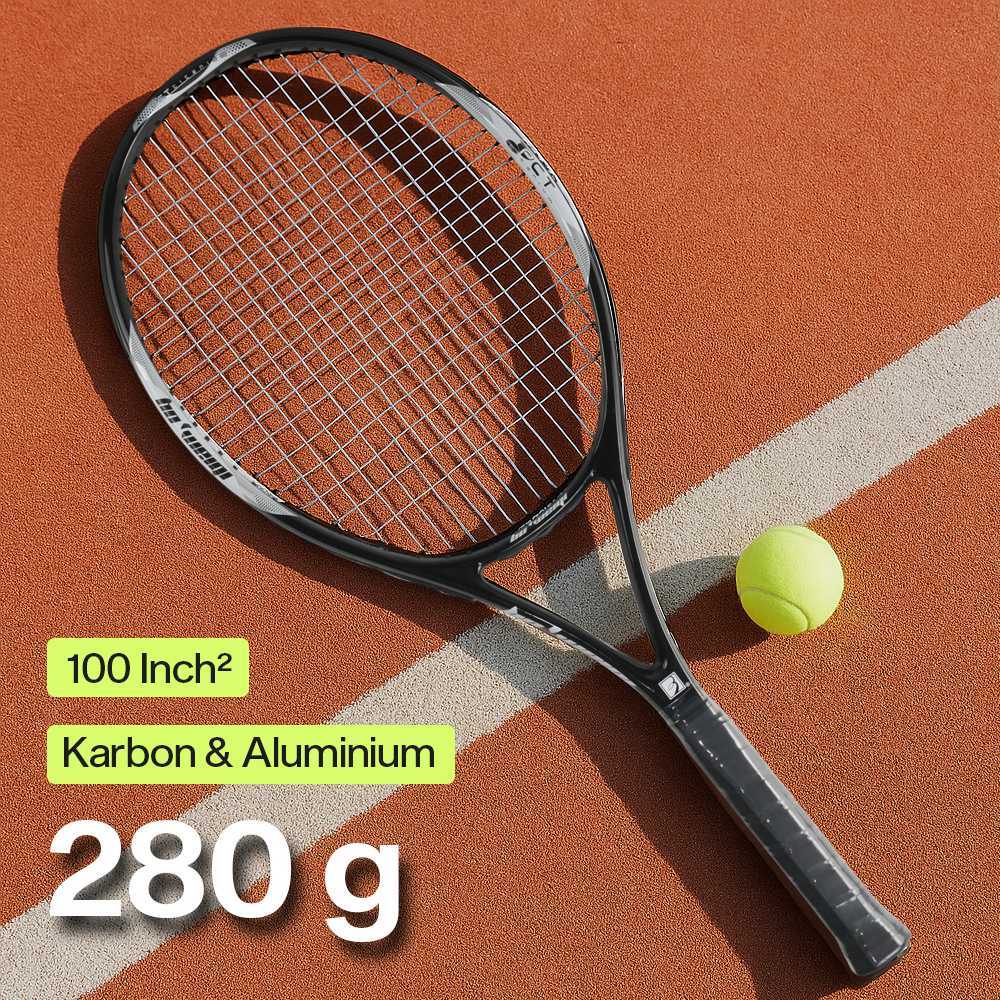 BO WEIQ ไม้เทนนิสอลูมิเนียมอัลลอยด์คาร์บอน 100sq 16x20 280g - B-280