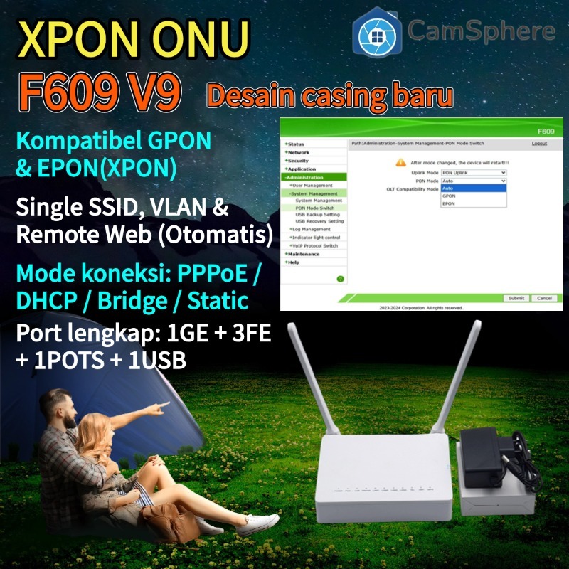 ใหม่โมเด็ม Router F609 V9 ONT ONU GPON EPON XPON ไฟเบอร์ออปติกสนับสนุน OMCI WiFi Dual เสาอากาศ VLAN 