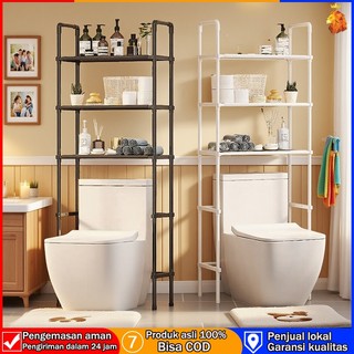 Rak Toilet 3 Susun Besi Anti Karat Rak Kloset Duduk Organizer Tempat Tissue Sabun Serbaguna Tahan Air