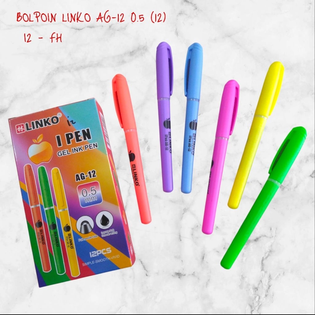 ขาย 1 PACK มี 12 / BLACK BALLPIN / LINKO AG-12 BALLPIN / POLPEN 0.5 / BLACK POLPEN / ATK / LIQUID PO