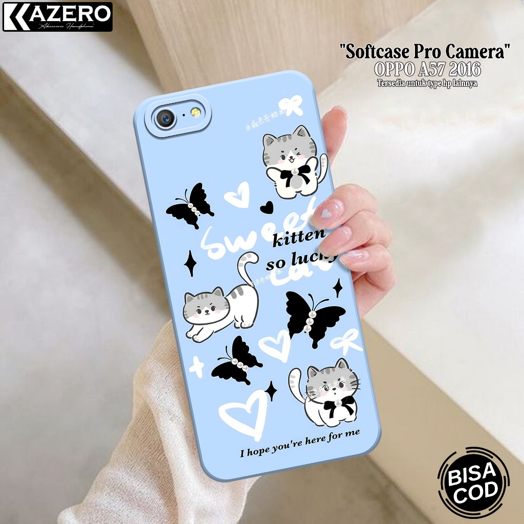 HP OPPO A57 2016 แฟชั่นกรณีแมวซิลิโคน Pro กล้อง Softcase OPPO A57 2016 เคสโทรศัพท์ซิลิโคน Pro กล้อง 