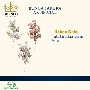 Borneo Bunga Sakura (B) Artificial - Bunga Hias Kain